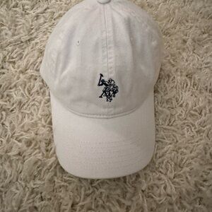 U.S. Polo Assn. White Cap with Embroidered Logo